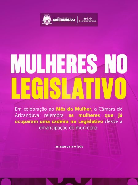 MULHERES NO LEGISLATIVO DE ARICANDUVA
